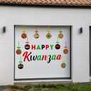 32 Pcs Kwanzaa Magnets for Garage Door Refrigerator Magnets Decorations Happy Kwanzaa Decoration Kente African Black Christmas Ball Home Decor