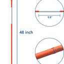48" Inch Snow Stakes Driveway Markers Poles Snow Plow Stakes Fiberglass 5/16 Inch Diameter Orange with 9.8" Reflective Tape Replacement for Driveway Mark Snow Plow Parking Lots 20pcs