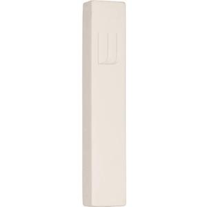 A&S Mezuzot Modern Concrete Mezuzah Case with Scroll, Easy Peel and Stick Mezuza (Ivory+ Engraved Shin, 6 Inches)