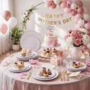 KIRE 100PCS Disposable Plates - White with Gold Rim Plastic Plates - Includes 50Pieces 10.25inch Dinner and 50Pieces 7.5inch Dessert/Salad Plate for Mother's Day/Wedding/Spring Party/Graduation