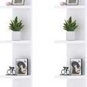 LitaEther 5 Tier White Lack Wall Shelf - Multi-Functional Display Organizer for Anime Figures, Funko Pop, Plants, Makeup & Books (7.1" x 5.5" x 30.7") Space-Saving Floating Shelf for Home & Office