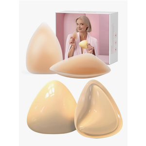 Sticky Bra Push Up Inserts Set - Reusable Double Sided Adhesive Bra Pads with Triangle Nipple Covers