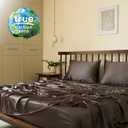 Certified 100% Tencel Eucalyptus Lyocell Sheets|4 Piece Set|Sateen Weave|True Carbon Zero|Gentle to Skin|Genuity Tags Included|Natural Sheen|Body Temp Regulation (King,Charcoal Gray)