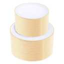 KIRE 200PCS Gold Plastic Plates - Disposable Plates for Party - White Plastic Plates with Gold Rim Include 100 for Dinner and 100 for Dessert/Salad in Wedding/Party/Spring/Graduation