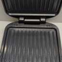 George Foreman 4-Serving Removable Plate Electric Grill and Panini Press, George Tough Non-Stick Coating, Drip Tray Catches Grease, Black