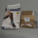 Truform 20-30 mmHg Compression Stockings for Men and Women, Thigh High Length, Dot Top, Closed Toe, Beige, Large