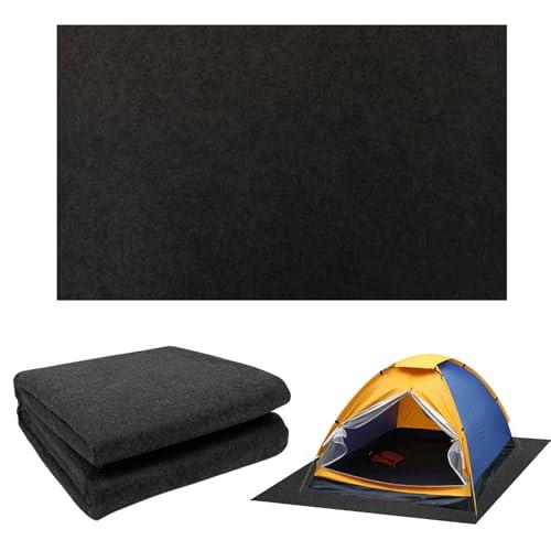 CIEOVO 6.23 X 5 Ft Camping Tent Carpet Mat, Waterproof Rug for Tent, Picnic, Hiking, Outdoor Survival, Black