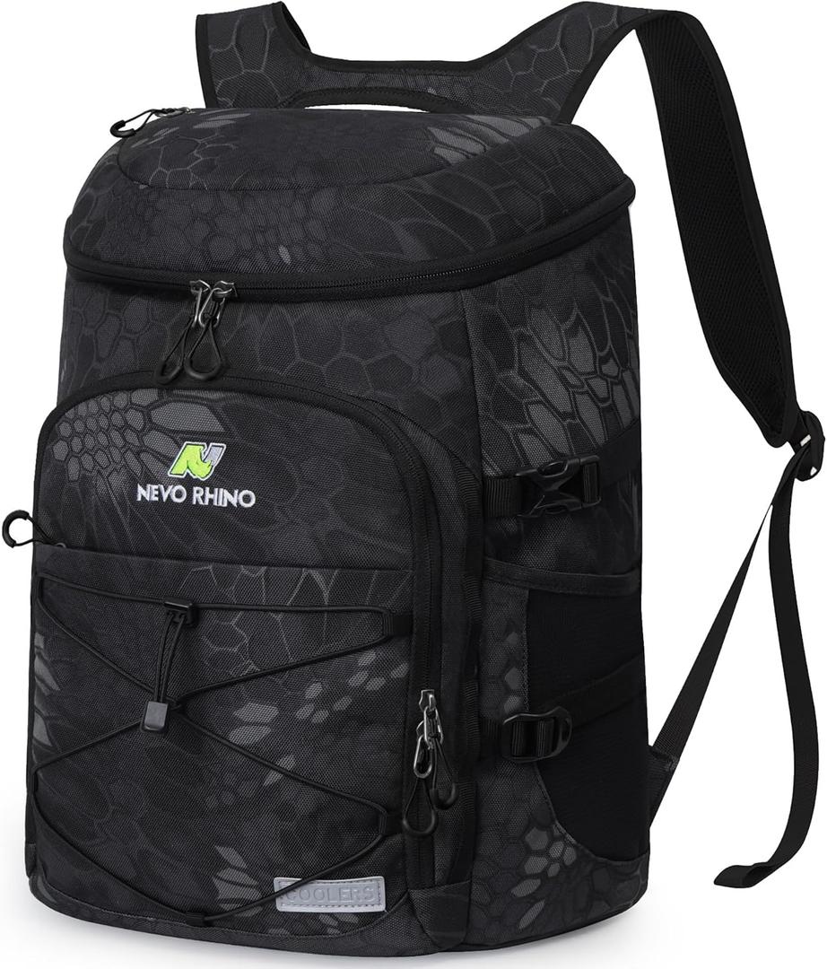 N NEVO RHINO Backpack Coolers Insulated Leak Proof 36/54 Cans,Portable Lightweight Waterproof Insulated Cooler Backpack for Men & Women Ideal for Camping,Travel,Beach,Picnics,Lunch & Day Trips