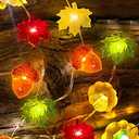 TURNMEON Thanksgiving Decorations 30LED/10Ft 3D Pumpkin Lights Thanksgiving Decor for Home, 3 in 1 Battery Powered Fall Lights Pumpkin Decor, Fall Garland Autumn Indoor Outdoor Halloween Christmas