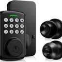 WiFi Keyless Entry Door Lock with Handle Set, Front Door Lock Set, Door Knob with Lock, Same Key Design (FDS04-TS)