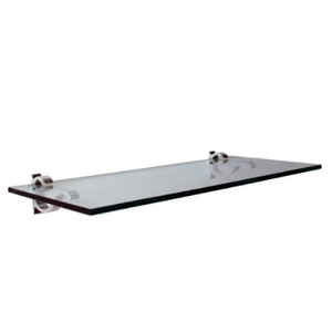 3 Glass Wall Shelfs 27" x 8" with Curve Shelf Clips