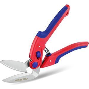 WORKPRO 10 inch Scissors All Purpose Heavy Duty Stainless Steel Multipurpose Industrial Scissors for Carpet, Leather, Vardboard, Gardening