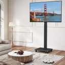 Portable Rolling TV Stand for 32-65 Inch Screens, Bedroom, Black