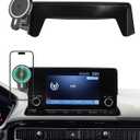 PZK Car Phone Mount for Honda Civic 2022 2023 2024 2025 2026 Accessories 11th Gen Civic 7/9-Inch Screen Magnetic 15W Fast Wireless Charger Car Phone Holder with Storage Box Not Affect Air Vent