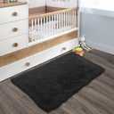 Latepis Black Fur Rug for Bedroom Throw Rugs 2x3 Faux Sheepskin Rug Washable Fluffy Shag Rugs Carpet for Cushion Pet Mat Room Dcor Rectangle