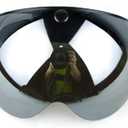 WANCAR Universal Motorcycle Retro Pilot-Style Standard 3 Snap-Button Visor Flip Up Down Open Face Helmet Wind Shield (Mirrored)