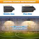 Aulanto Solar Fence Lights 4 Pack-Plus,100 Lumen Big Outdoor Solar Light IP65 Waterproof, Warm White and 10 RGB Modes,Fence Lights Otdoor Solar Lighting for Backyard,Garden,Fence,Wall,Deck,Stairs.