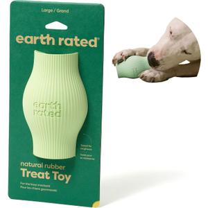 Earth Rated Treat Dispensing Dog Toys, Enrichment Toy for Adult and Puppy Dogs, Slow Feeder, Dishwasher and Freezer-Safe, Natural Rubber, Large, Green