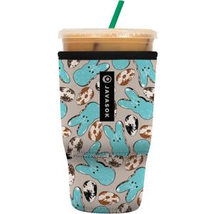Sok It JavaSok Iced Coffee & Cold Soda Insulated Neoprene Cup Sleeve (Hanging With My Peeps, Large: 30-32oz)