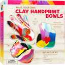 Hapinest Make Your Own Clay Handprint Bowl Kit for Kids, Art and Crafts for Boys & Girls, Kids DIY Craft Kit, Clay Bowl Handprint Kit for Kids, Handprint Kit Clay Craft Kit Ages 6 7 8-12 & Up
