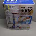 Toddler Kids Basketball Hoop, Height-Adjustable Indoor & Outdoor Portable Basketball Goal for Swimming Pool & Poolside Play, Playset for Boys & Girls with 4 Balls, 1 Gym Bag, 1 Pump, Pink