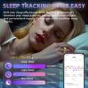 Health Fitness Tracker Ring for Women Men Smart Ring with Heart Rate, SpO2, Blood Pressure, Sleep Monitoring with Charging Case,Remote Photography, Family Care, No Subscription Fee (Gold 11)