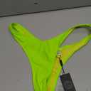 RELLECIGA Women's Thong Bikini Bottom Brazilian High Leg Bathing Suit Bottom size M