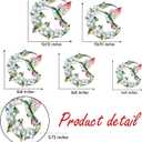 Hummingbird Crescent Moon Acrylic Suncatcher Stained Glass Effect Window Car Hanging Christmas Ornament Indoor Outdoor Decor Garden Sun Catcher Gift for Bird Lover for Women Mom Grandma (6")