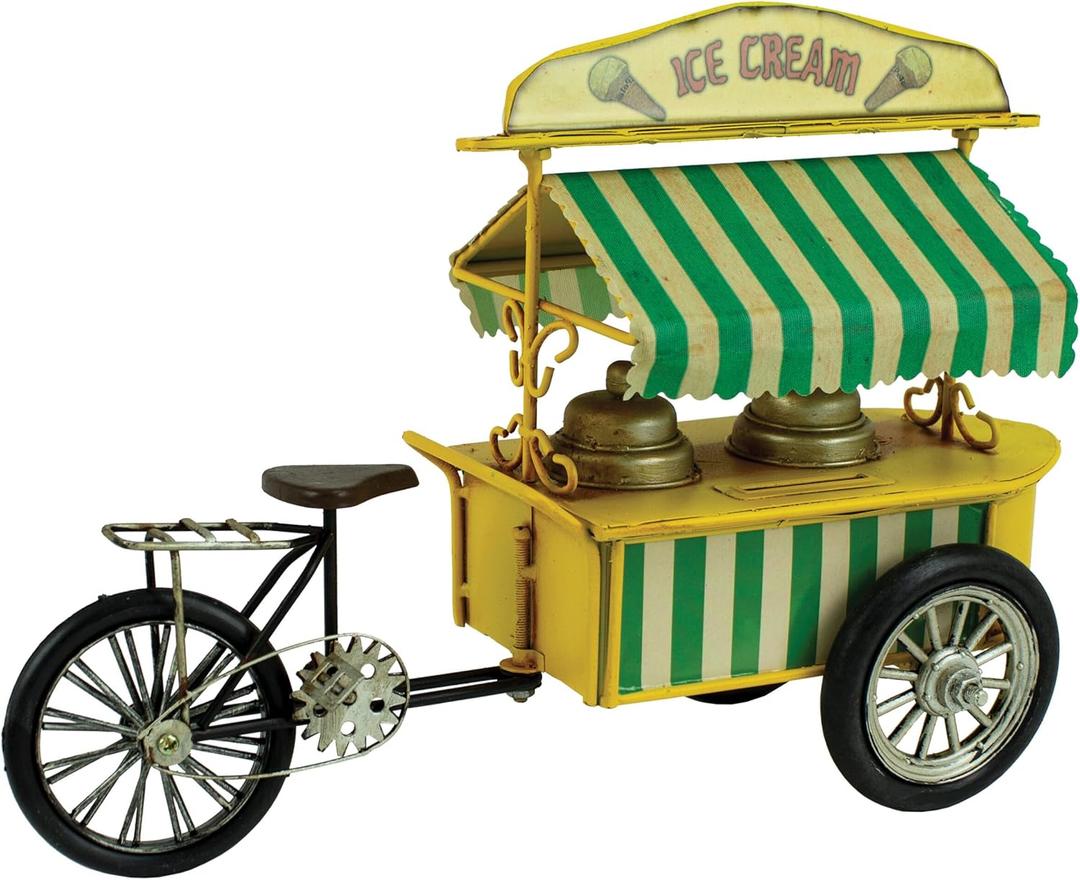 Upper Deck Ice Cream Cart Bank Toy, 12-Inch