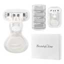 Mini Razors for Women, Extra Smooth On The Go Razor with 1 Travel Case + 1 Handle + 5 Blade Refills + 1 Gift Box, 5 Blades Portable Body Razor for Shaving and Hair Removal (White)