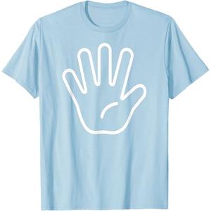 Kids 5th Birthday Fingers Five Years Old Boys Girls T-Shirt Baby Blue, S