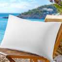 LBRO2M Canadian Down White Goose Pillow 750 Fill Power 80% Down Balance of Softness and Firmness King Down Pillows 100% Cotton Pillow Shell (17"x26" Set of 1)