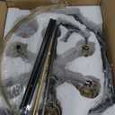 19.7'' Black and Gold Chandelier for Dining Room, 6-Light Farmhouse Industrial Chandelier Adjustable Modern Geometric Pendant Lights for Living Room Kitchen Entryway Foyer Hallway