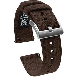 BARTON Canvas Quick Release Watch Band Straps - Choose Color & Width -  22mm