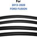 Window Visors Rain Guards for 2013 2014 2015 2016 2017 2018 2019 2020 Ford Fusion, Out-Channel Window Vent Wind Deflectors Visors Shades for 13-20 Fusion