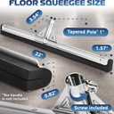 DSV Standard Heavy-Duty Floor Squeegee 22, Double Foam Rubber Blade Garage Squeegee, Taper Pole Connection - Handle Sold Separately for Tiles, Concrete and Asphalt