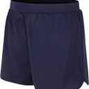 JINXUEER Plus Size Floral Board Shorts Bikini Tankini Swimsuit Bottom Mid Waisted Swimwear with Boy Leg for Women 16, Navy