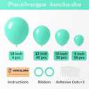 Voircoloria 110pcs Teal Balloons 12inch Turquoise Latex Party Balloons for Graduation, Wedding, Birthday, Bridal Shower, Baby Shower, Anniversary Party Decorations