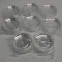 Clear Plastic Dessert Plates 5.5 Inch Disposable Cake Plates Small Party Dishes Bulk Clear Round Dishes for Wedding Dinner Appetizers BBQ Travel Catering Events(200 Pcs)