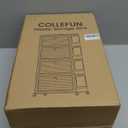 4 Tier Plastic Storage Bins with Lid 24QT, Stackable Storage Containers with Wheels, Folding Storage Boxes, Collapsible Storage Bins, Closet Organizers and Storage for Living Room,Office,Dorm (White)