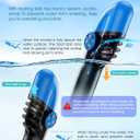 Greatever G2 Full Face Snorkel Mask with Latest Dry Top System,Foldable 180 Degree Panoramic View Snorkeling Mask with Camera Mount,Safe Breathing,Anti-Leak&Anti-Fog, Blue, Large/ X-Large