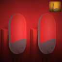 670nm Red & Amber Light Night Light Plug into Wall for Sleep[2 Pack] - Zero Blue Light, Dusk to Dawn Sensor Auto On/Off LED Red Night Light for Nursery Bedroom Bathroom
