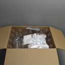 Baderke 24 Set Plastic Coquito Bottles 32 oz Plastic Clear Wine Bottles with Caps and Tags for Home Brewing Wedding Party Favors(Gold)