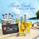 PONPUR Gifts for Men Dad, 4pc Beer Chiller Sticks, Christamas Anniversary Birthday Gifts Idea for Husband Him, Cool Home Bar Accessories Presents for Beer Lover, White Elephant Gift for Adult