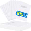 ANZNKU 100 PCS White Goodie Bags, Party Favor Bags for Small Gifts, Easter Candy, Treats, Favors, Party Supplies Goody Bags for Kids Birthday, Wedding, Baby Shower (5.9x7.9 inch)