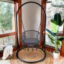 SUNCREAT Indoor Hammock Swing Chair with Stand, Hanging Chair Outdoor with Stand, 330 lbs Capacity, Patent Pending, Grey