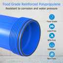 WHB20 Whole House Water Filter Housing, Fit 20"x4.5" Sediment etc Filters for Well and City Water, Big Filter Blue Pre-Filtration System for Home, 1" NPT Port, Pressure Release