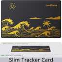 Original Air Tag Wallet Tracker Card 0.07in IP68 Waterproof Bluetooth Tracker Smart Finder, Passport, Work with Apple Find My, Wireless Charging, Card Locator[Apple MFi Certified] iOS Only (GOLDEN-1PC)