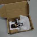 Brass Diverter Valve with Aerator, 3 Way Splitter with Male Thread Adapter, 360 Swivel Faucet Adapter for Sink Hose Attachment, Bathroom/Kitchen Faucet Connector (Chrome)