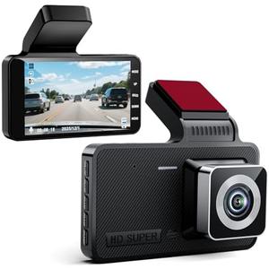1080p HD Dash Cam, 4-inch Car Dash Cam with Super Night Vision, 170° Wide Angle, Loop Video Motion Detection